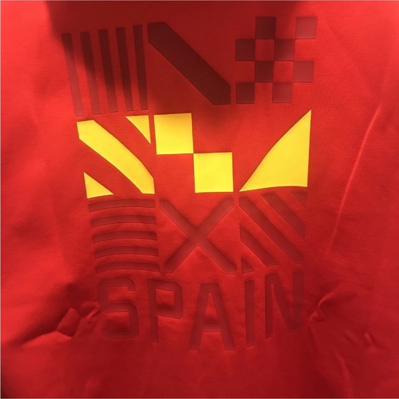 Men’s Puma Spain Espana National Soccer Team Red Fleece Hoodie Size Medium L/S - Picture 7 of 13